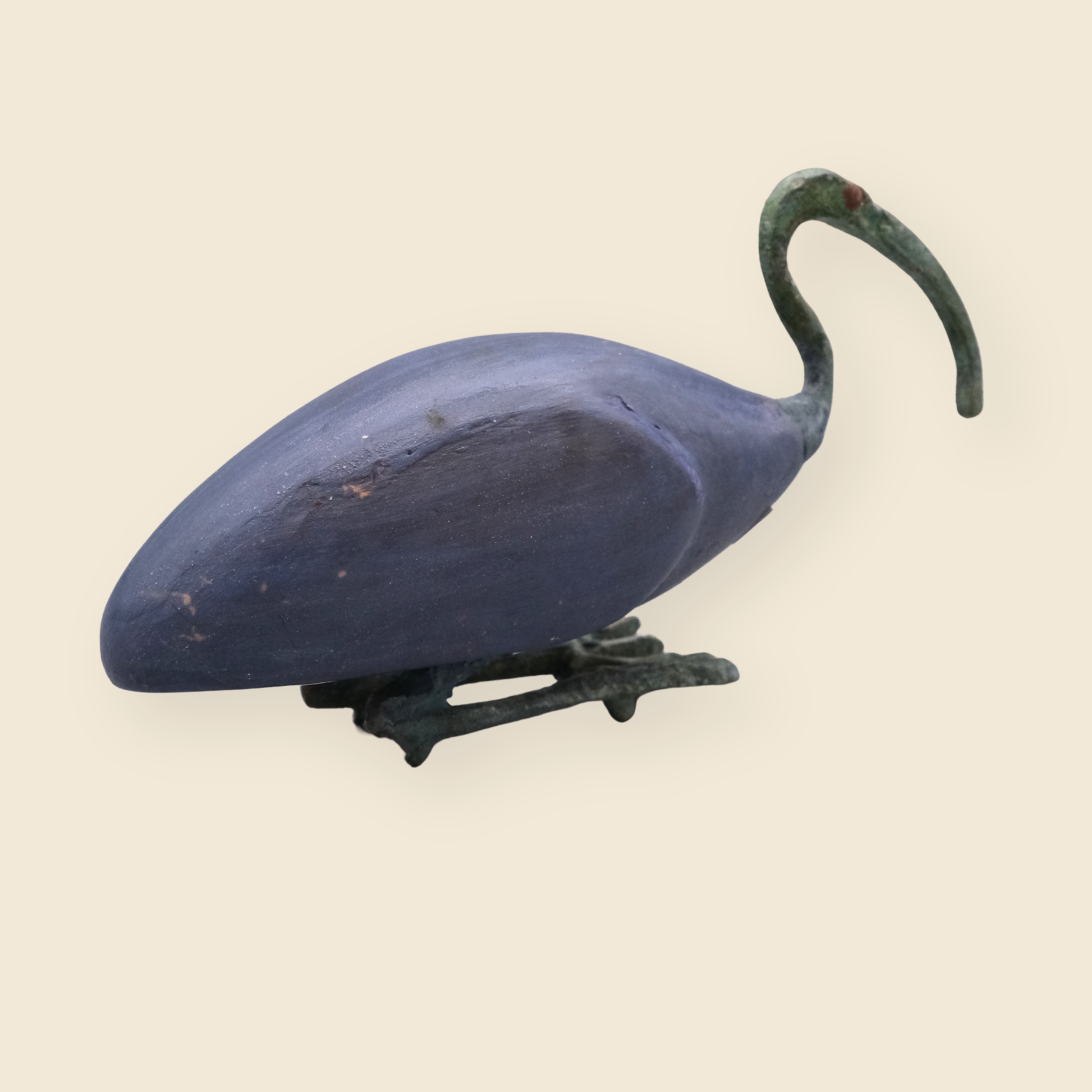 Ibis fågel staty stor blå