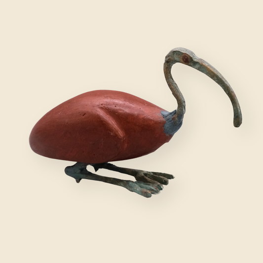 Ibis fågel staty stor röd